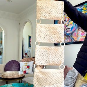 Hand knitted toiletry organizer